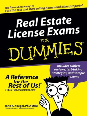 cover image of Real Estate License Exams For Dummies